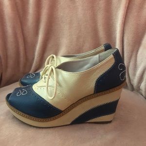 Anthropologie Pilcro peep toe wedge